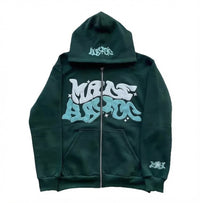 NOXEN "Made Havoc" Oversized Hoodie — Zielony (Forest Green)