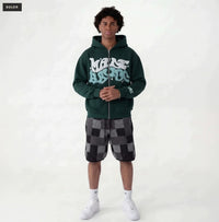 NOXEN "Made Havoc" Oversized Hoodie — Zielony (Forest Green)