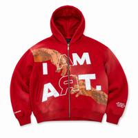 I Am Art — Zip-Up Hoodie (Red / Black / Orange)